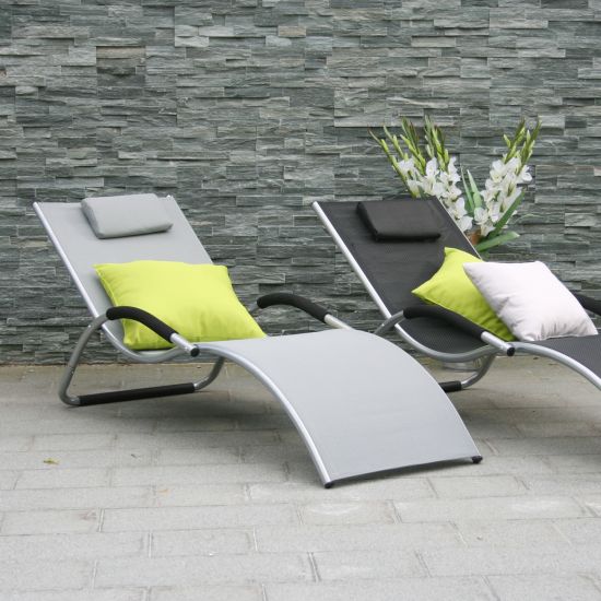 Deck chair BRIGO grey